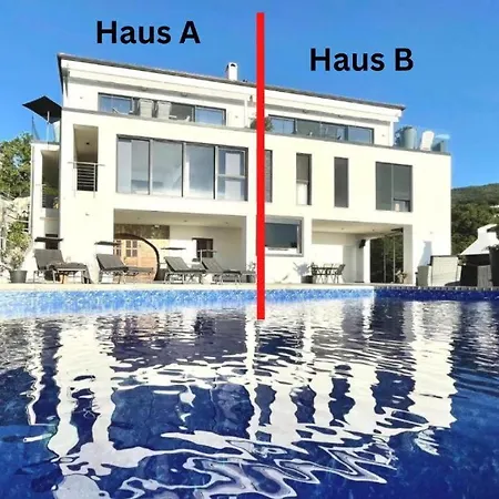 Ferienhaus White Pearl Diamond, Mit Meerblick & Pool Opatija